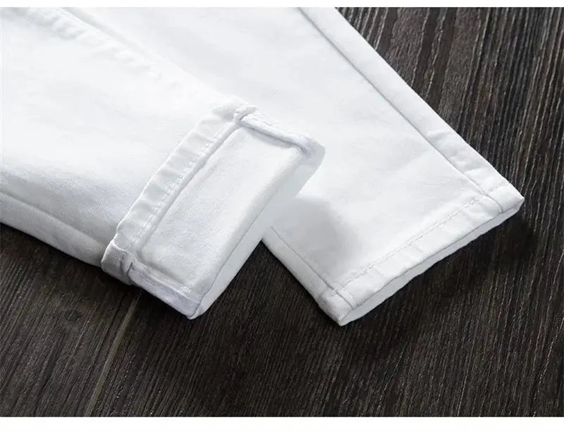 Women's White Skinny Pants, High Waist Long Skinny Jeans, Stretchy, Fashionable, Spring, Summer and Fall, 2022 MedSurgery Store For Digital Health