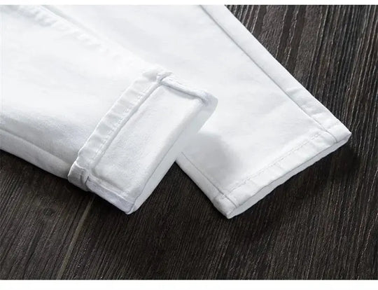 Women's White Skinny Pants, High Waist Long Skinny Jeans, Stretchy, Fashionable, Spring, Summer and Fall, 2022 MedSurgery Store For Digital Health