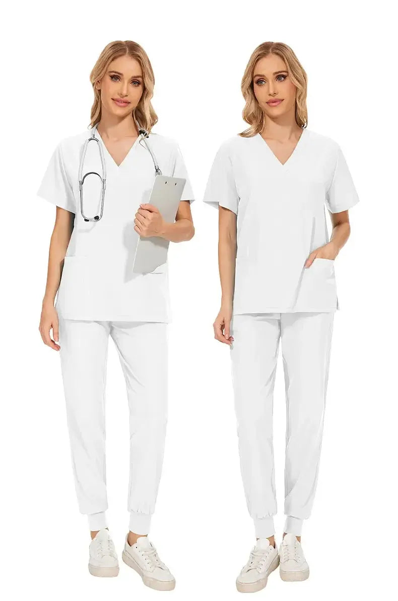 Women's tight fitting medical uniform, gown sets, nursing accessories, hospital surgery gowns, Dental clinic, beauty salon, CJdropshipping workwear.
