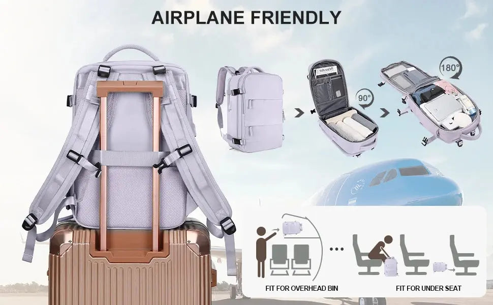 Women's travel backpack, carry-on backpack, TSA flight approved laptop backpack, college nurse bag, casual weekend backpack MedSurgery Store For Digital Health