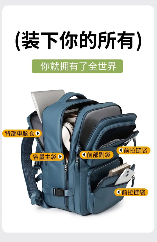Large travel backpack for women and men, cabin bag, multifunctional waterproof airplane backpack with USB charging, anti-theft backpack MedSurgery Store For Digital Health