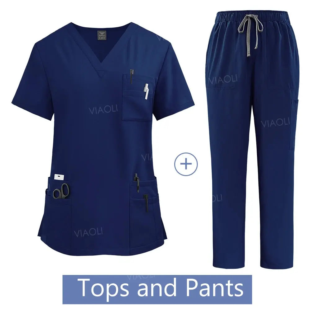 Women's medical uniform, Hospital work gown set, wholesale, nursing uniforms, pharmacy and health care clinic workwear CJdropshipping