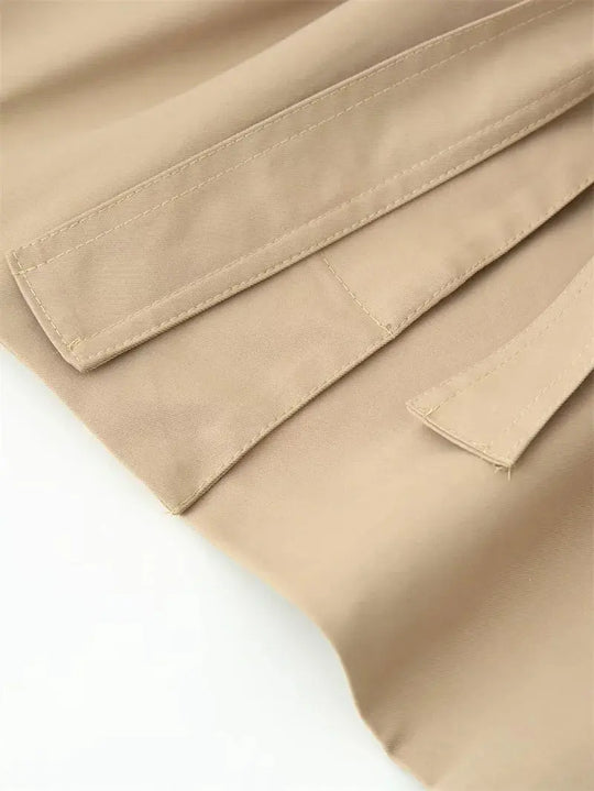 Women's trench coat, new cropped coat with belt, lapel, stylish casual top for women 2025 MedSurgery Store For Digital Health