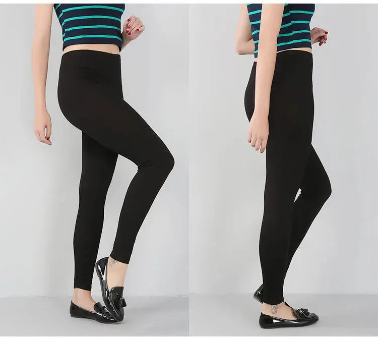 Women's bamboo fiber stretch leggings, nine point pants, casual, plus size, spring, summer and fall, new from 2024 DSers Fulfillment