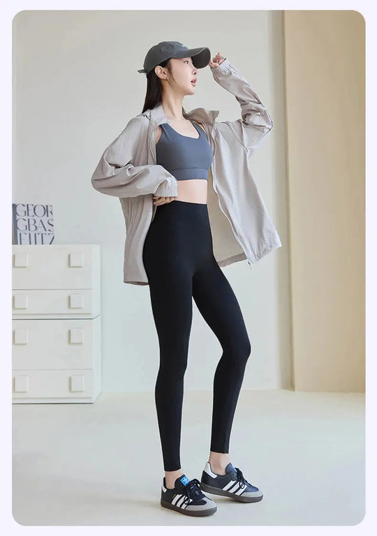BIVIGAOS 2025 Spring Summer New Red Plum 3D Nude Feeling Nude Sharkskin Leggings Slim Women Sexy Sport Yoga Push Up Fitness Leggings MedSurgery Store For Digital Health