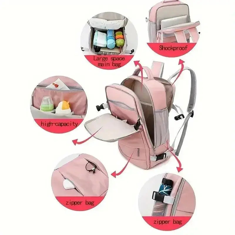 Women's travel backpack, carry-on backpack, TSA laptop backpack, flight approved college nursing bag, casual weekend backpack MedSurgery Store For Digital Health
