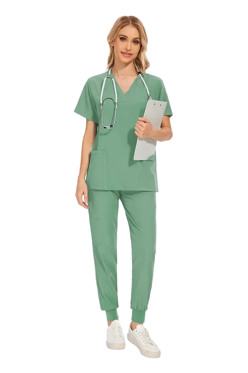 Women's tight fitting medical uniform, gown sets, nursing accessories, hospital surgery gowns, Dental clinic, beauty salon, CJdropshipping workwear.