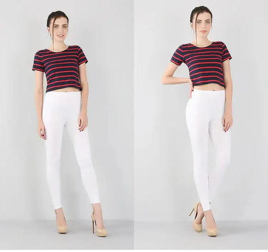 Women's bamboo fiber stretch leggings, nine point pants, casual, plus size, spring, summer and fall, new from 2024 DSers Fulfillment