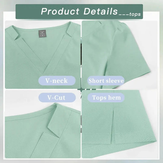 Short sleeve clinic work wear, women's medical uniforms, Hospital scrubs, Dental clinic scrub suit, CJdropshipping nurses accessories.