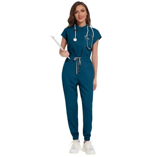 Wholesale medical scrubs, women's scrub uniform, short sleeve jumpsuit, Hospital scrubs, scrub uniforms with pocket CJdropshipping