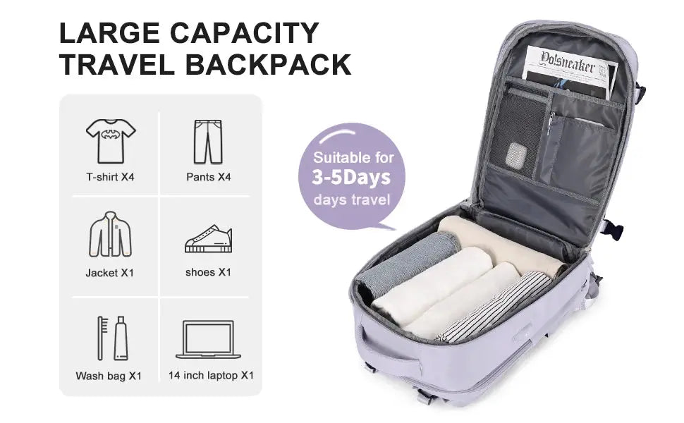Women's travel backpack, carry-on backpack, TSA flight approved laptop backpack, college nurse bag, casual weekend backpack MedSurgery Store For Digital Health