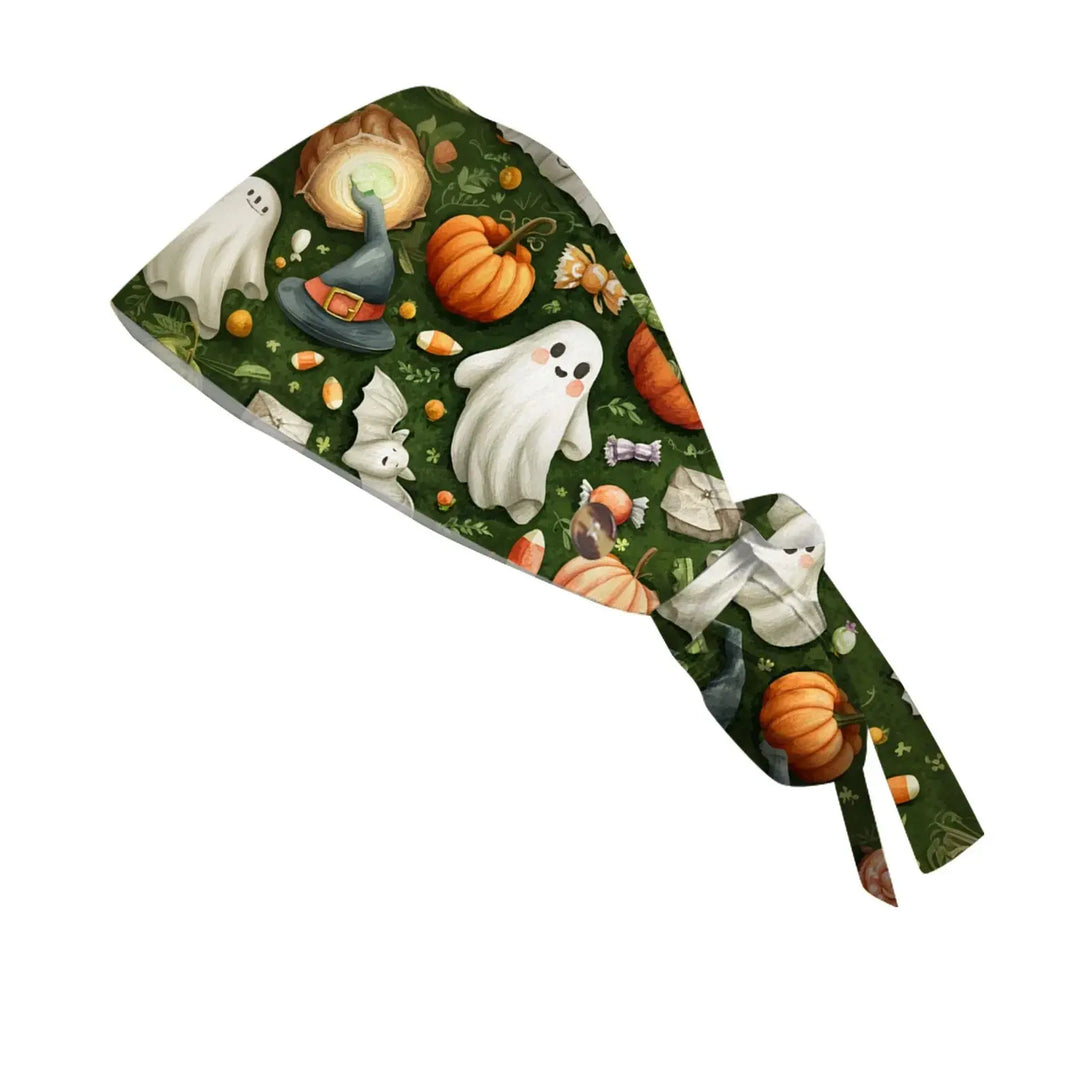 Surgical Cap for Doctors or Nurses with Unisex Halloween Print - Scrub Cap with Print for Medical Work. Casual Style made of Cotton, Comfortable and Stylish. CJdropshipping