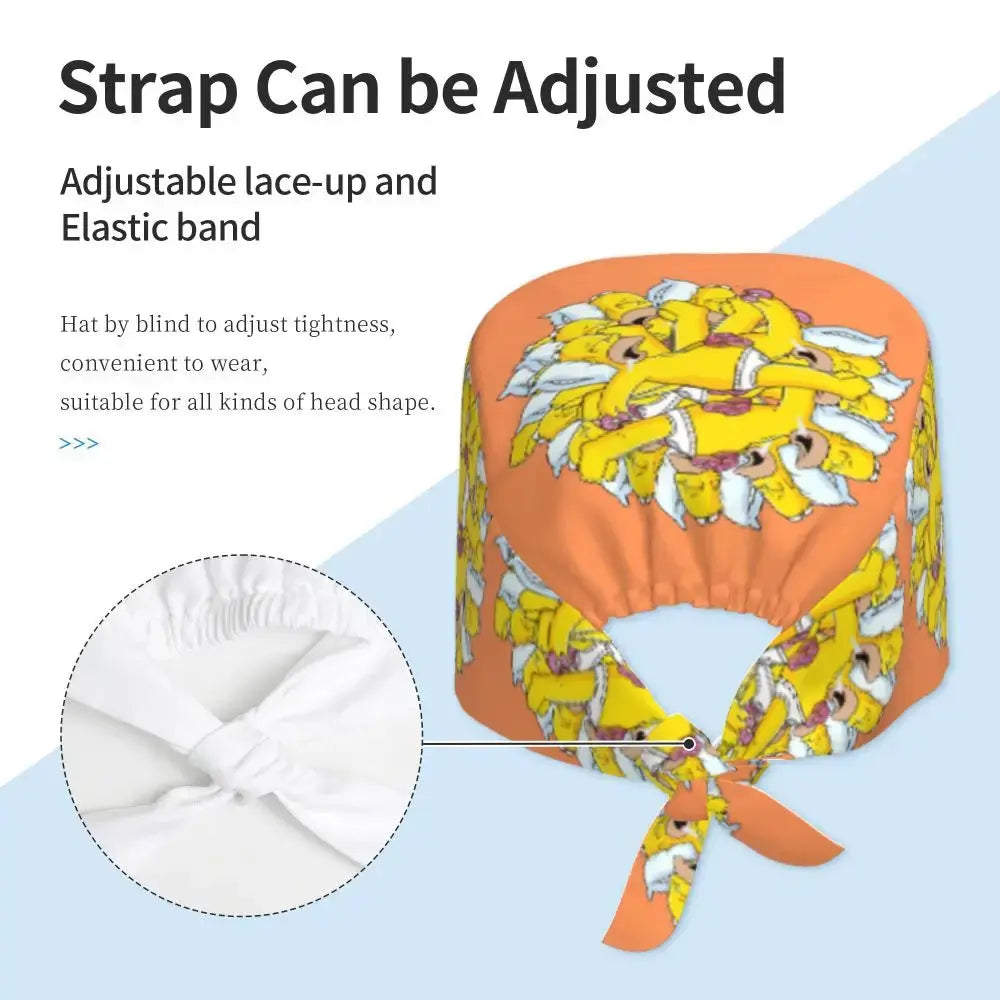 Customized The Simpsons Cartoon Cartoon Medical Staff Scrubs Hat Men Women Doctor Nursing Surgical Scrub Caps MedSurgery Store For Digital Health