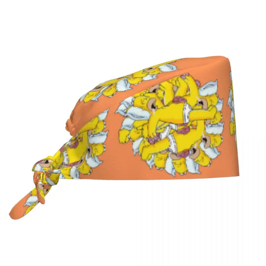 Customized The Simpsons Cartoon Cartoon Medical Staff Scrubs Hat Men Women Doctor Nursing Surgical Scrub Caps MedSurgery Store For Digital Health