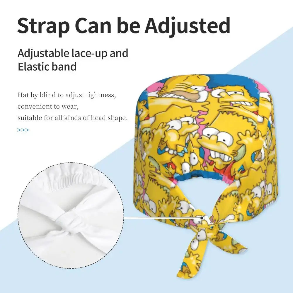 Personalized adjustable work cap with brain explosion, Simpsons surgical cap, surgical cap for nursing, doctor, surgeon, for Chef MedSurgery Store For Digital Health