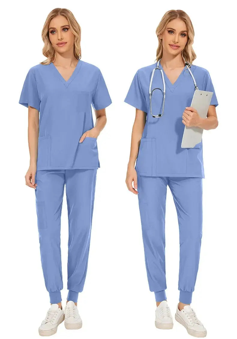 Women's tight fitting medical uniform, gown sets, nursing accessories, hospital surgery gowns, Dental clinic, beauty salon, CJdropshipping workwear.
