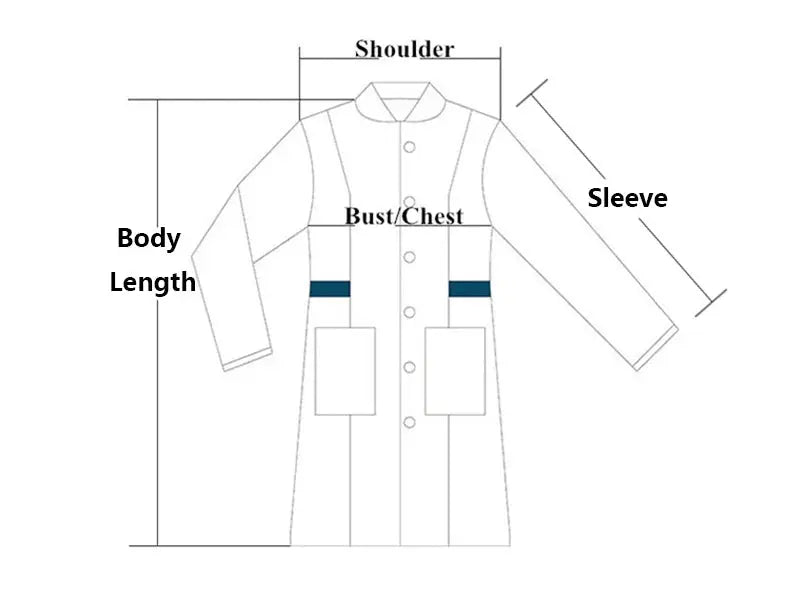White lab coat, long sleeve female scrubs, male isolation scrubs, lab scrubs, nurse and student scrubs MedSurgery Store For Digital Health