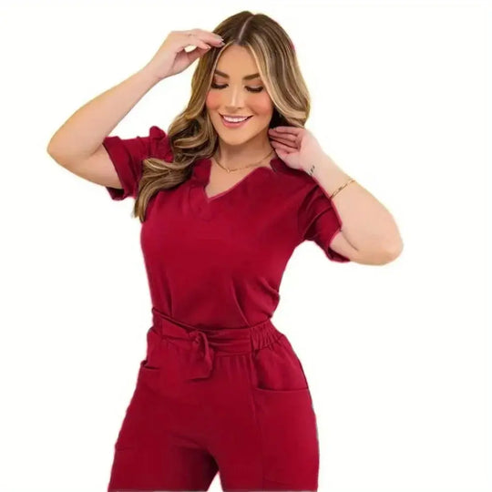 Short sleeve scrub sets for women: summer scrubs, ideal for beauty work and operating room use CJdropshipping