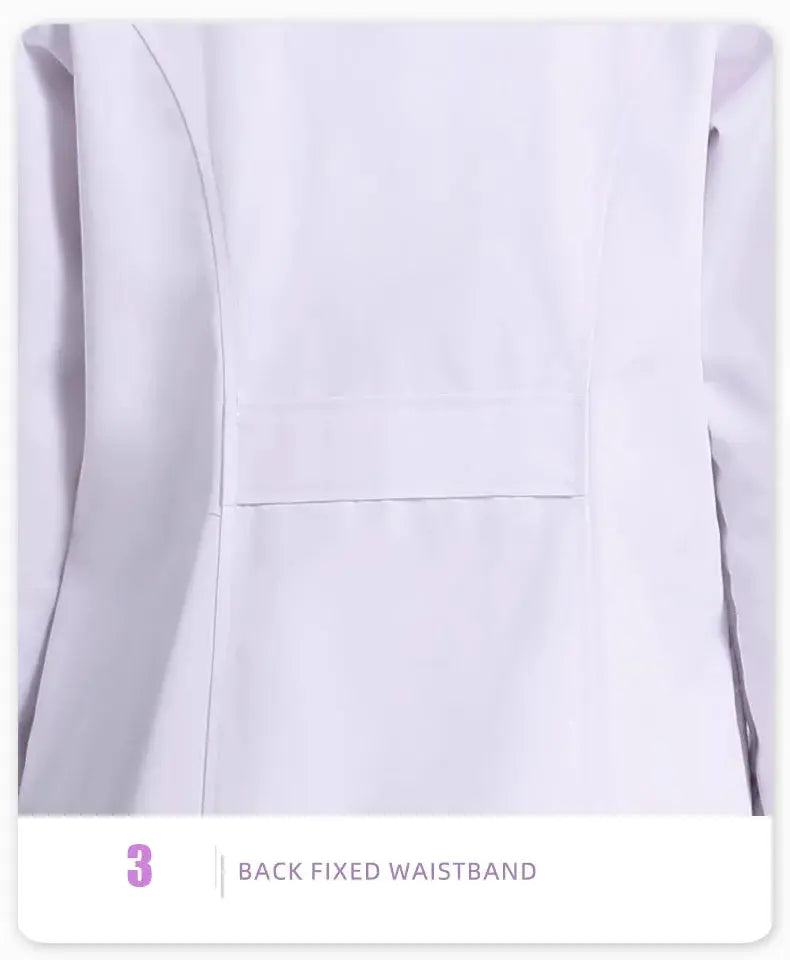 Women's white medical gown, cotton nurse medical uniform, hospital workwear, scientific laboratory pharmacy professional work uniform MedSurgery Store For Digital Health