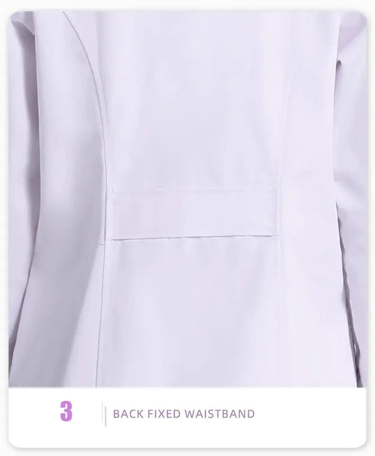 Women's white medical gown, cotton nurse medical uniform, hospital workwear, scientific laboratory pharmacy professional work uniform MedSurgery Store For Digital Health