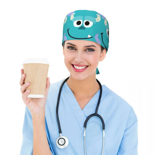Customized adjustable work cap with Monsters University cartoon, surgical cap for men and women, surgical cap for nursing, doctor and surgeon MedSurgery Store For Digital Health