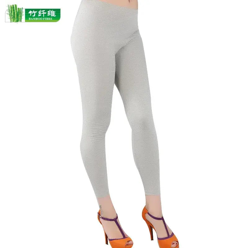 Women's bamboo fiber stretch leggings, nine point pants, casual, plus size, spring, summer and fall, new from 2024 DSers Fulfillment