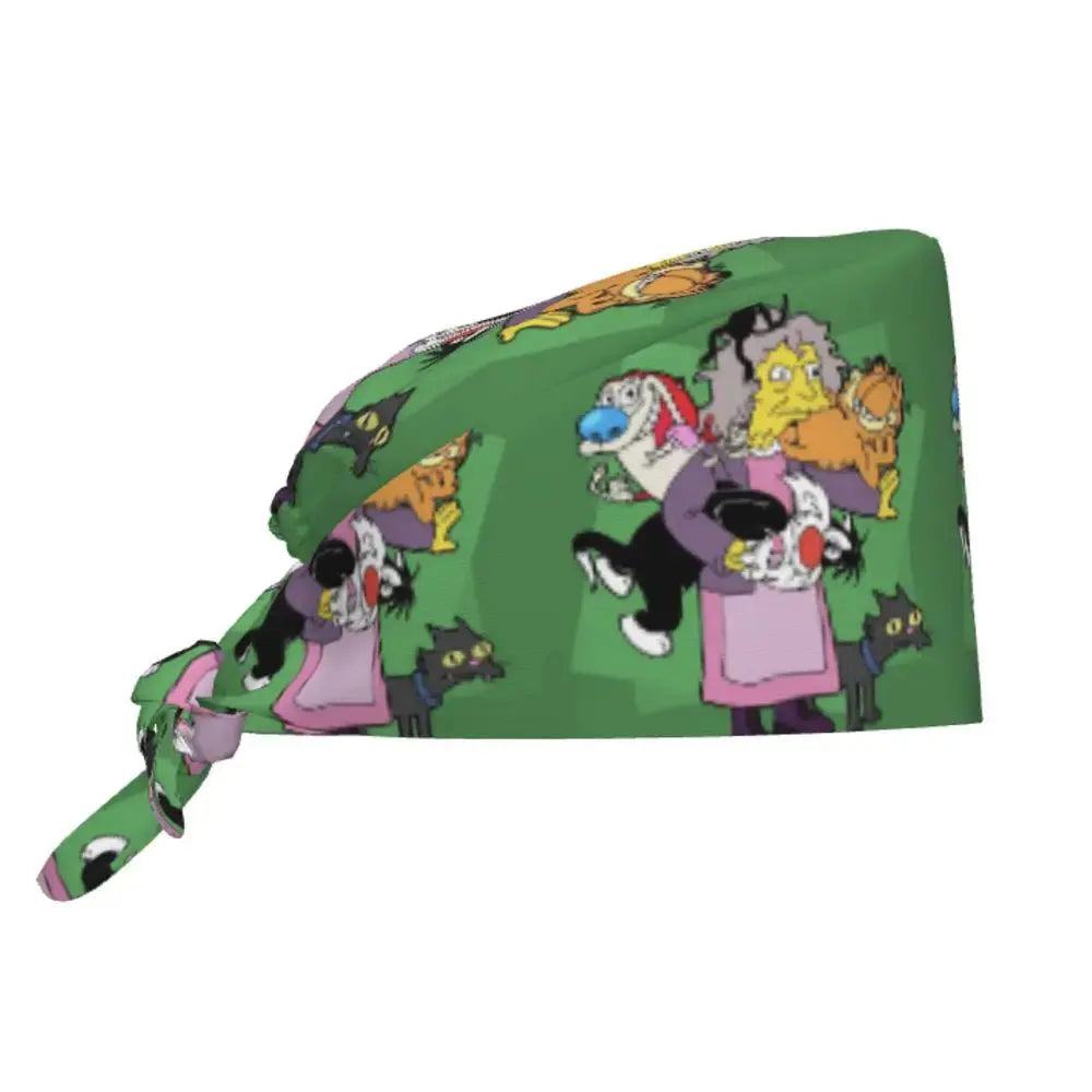 Customized The Simpsons Cartoon Cartoon Medical Staff Scrubs Hat Men Women Doctor Nursing Surgical Scrub Caps MedSurgery Store For Digital Health