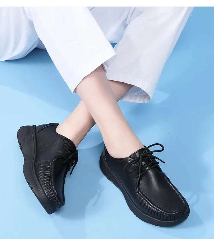 STRONGSHEN, white platform shoes, women's nursing shoes, light and comfortable casual work shoes, women's fashion slip-on shoes MedSurgery Store For Digital Health
