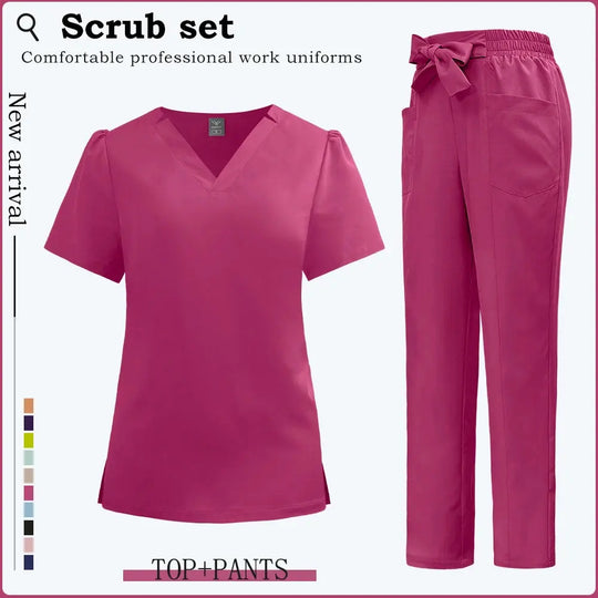 Short sleeve clinic work wear, women's medical uniforms, Hospital scrubs, Dental clinic scrub suit, CJdropshipping nurses accessories.