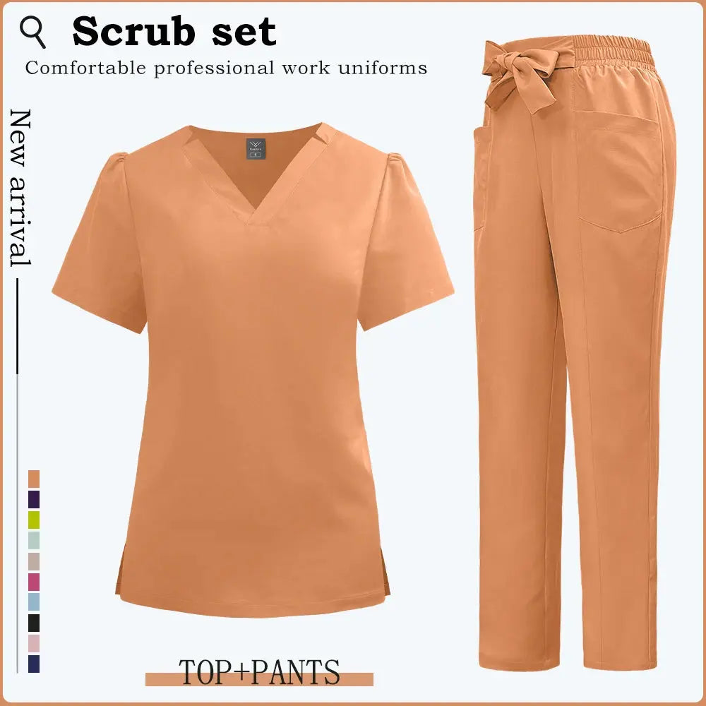 Short sleeve clinic work wear, women's medical uniforms, Hospital scrubs, Dental clinic scrub suit, CJdropshipping nurses accessories.