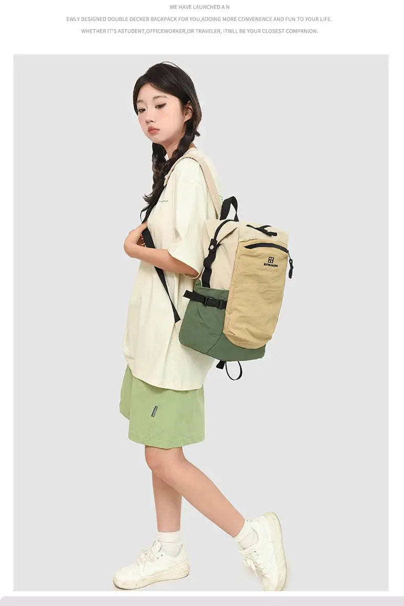 Outdoor double shoulder backpack for women, large capacity. It is portable and suitable for commuting, traveling. It is a cas MedSurgery Store For Digital Health