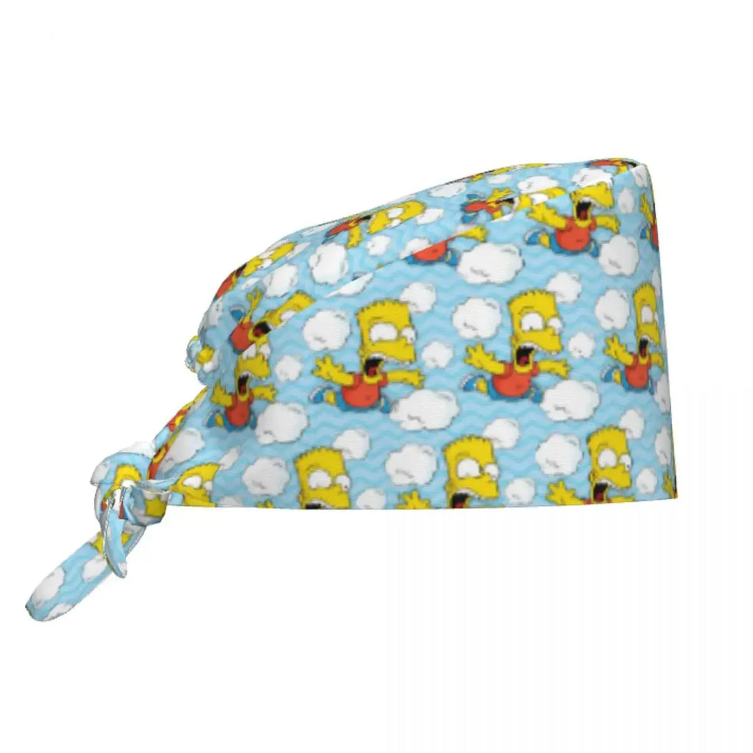 Customized The Simpsons Cartoon Cartoon Medical Staff Scrubs Hat Men Women Doctor Nursing Surgical Scrub Caps MedSurgery Store For Digital Health