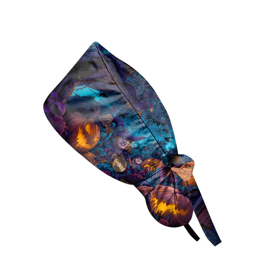 Surgical Cap for Doctors or Nurses with Unisex Halloween Print - Scrub Cap with Print for Medical Work. Casual Style made of Cotton, Comfortable and Stylish. CJdropshipping
