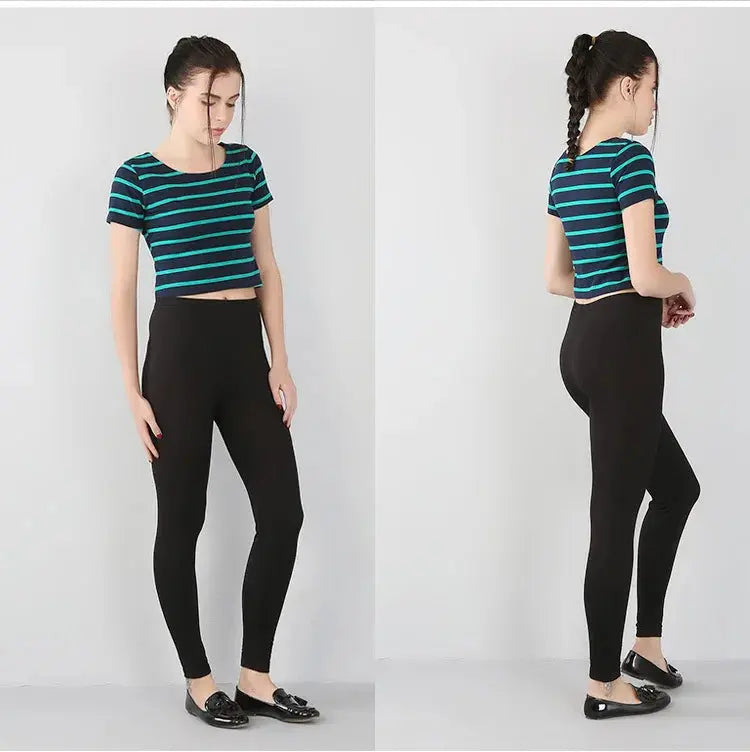 Women's bamboo fiber stretch leggings, nine point pants, casual, plus size, spring, summer and fall, new from 2024 DSers Fulfillment