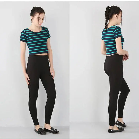 Women's bamboo fiber stretch leggings, nine point pants, casual, plus size, spring, summer and fall, new from 2024 DSers Fulfillment