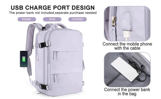 Women's travel backpack, carry-on backpack, TSA flight approved laptop backpack, college nurse bag, casual weekend backpack MedSurgery Store For Digital Health