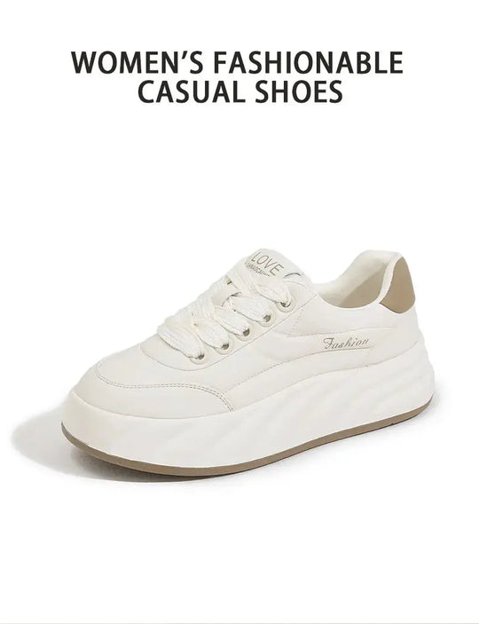 Women's white shoes 2025, new flat sneakers, Korean style, casual sports, versatile bread shoes MedSurgery Store For Digital Health