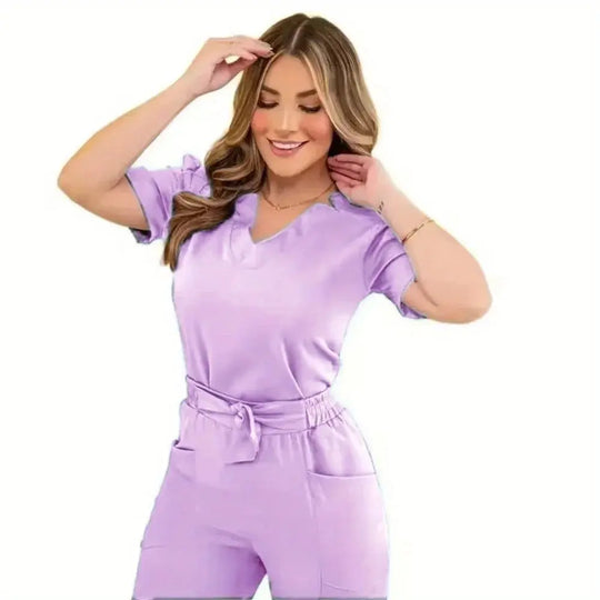 Short sleeve scrub sets for women: summer scrubs, ideal for beauty work and operating room use CJdropshipping