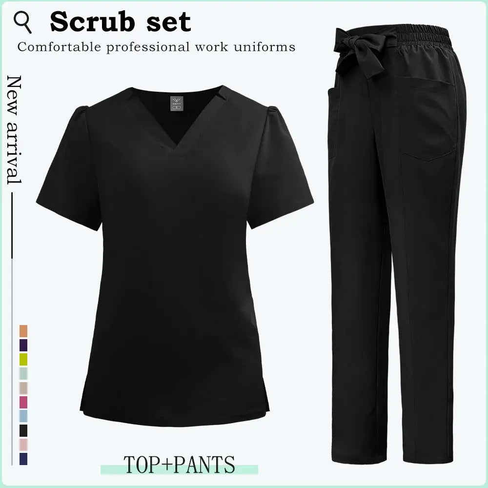 Short sleeve clinic work wear, women's medical uniforms, Hospital scrubs, Dental clinic scrub suit, CJdropshipping nurses accessories.