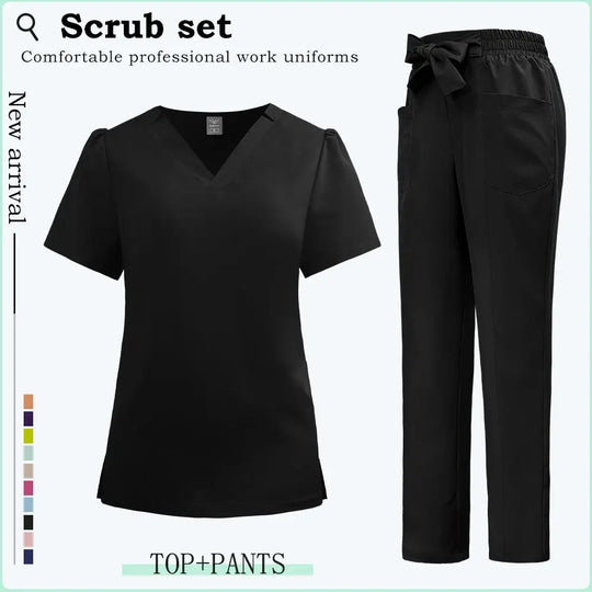 Short sleeve clinic work wear, women's medical uniforms, Hospital scrubs, Dental clinic scrub suit, CJdropshipping nurses accessories.