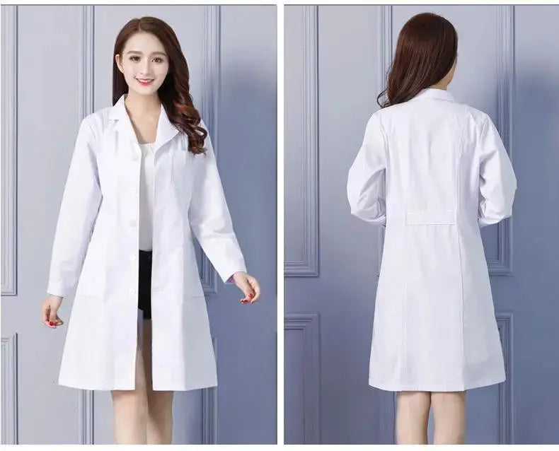 White lab coat, long sleeve female scrubs, male isolation scrubs, lab scrubs, nurse and student scrubs MedSurgery Store For Digital Health