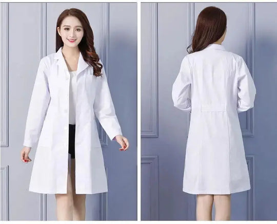 White lab coat, long sleeve female scrubs, male isolation scrubs, lab scrubs, nurse and student scrubs MedSurgery Store For Digital Health
