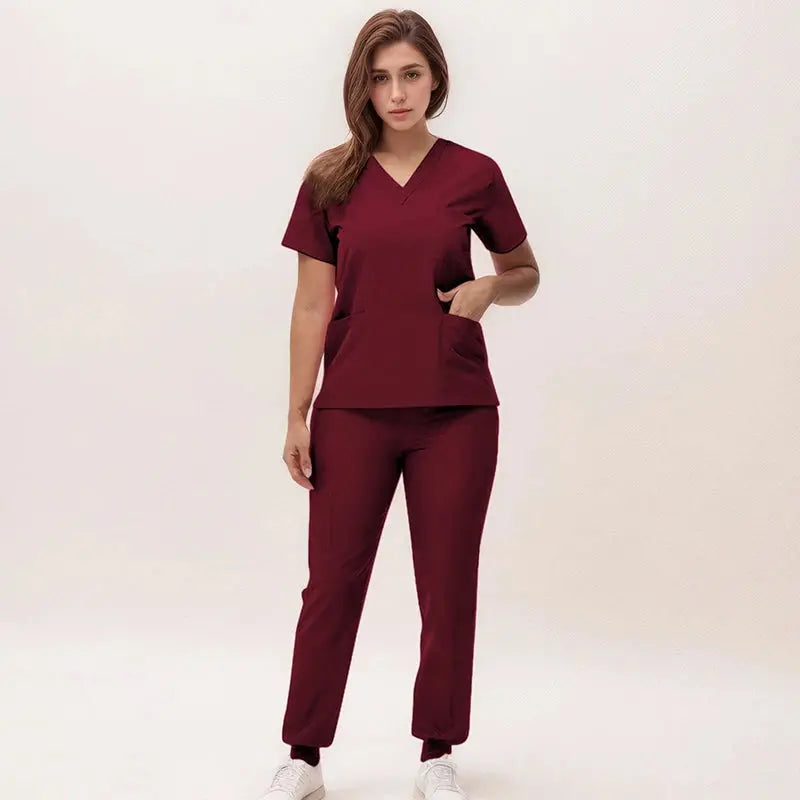 2025 new v-neck nursing scrubs, jogging pants, surgical scrubs sets, dentist nursing scrubs, hospital scrubs, hospital scrubs S21 MedSurgery Store For Digital Health