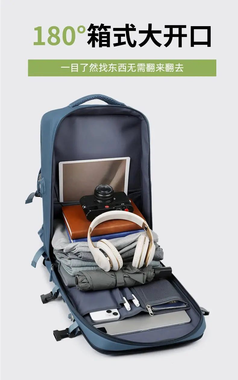 Large travel backpack for women and men, cabin bag, multifunctional waterproof airplane backpack with USB charging, anti-theft backpack MedSurgery Store For Digital Health