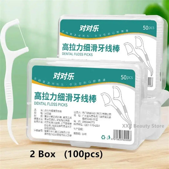 1/2/5/10 portable disposable dental floss box, plastic toothpick, high tension dental floss stick, dental floss box Oral Care MedSurgery Store For Digital Health