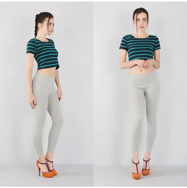 Women's bamboo fiber stretch leggings, nine point pants, casual, plus size, spring, summer and fall, new from 2024 DSers Fulfillment