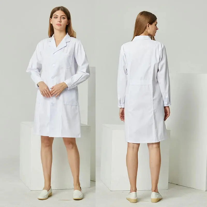 White lab coat, long sleeve female scrubs, male isolation scrubs, lab scrubs, nurse and student scrubs MedSurgery Store For Digital Health