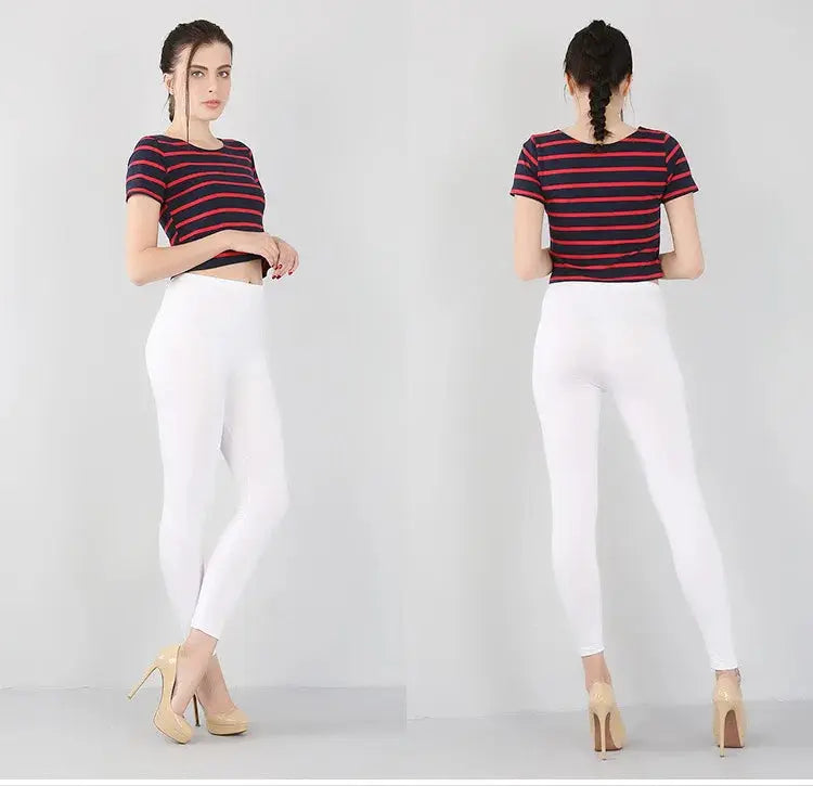 Women's bamboo fiber stretch leggings, nine point pants, casual, plus size, spring, summer and fall, new from 2024 DSers Fulfillment