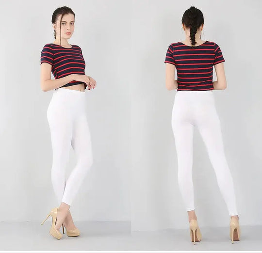 Women's bamboo fiber stretch leggings, nine point pants, casual, plus size, spring, summer and fall, new from 2024 DSers Fulfillment