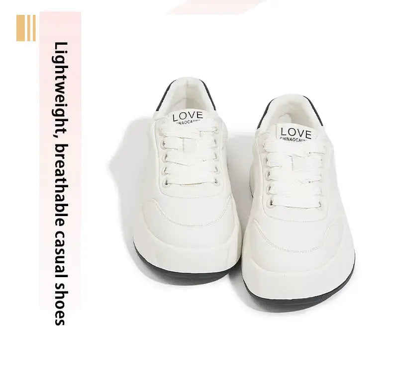 Women's white shoes 2025, new flat sneakers, Korean style, casual sports, versatile bread shoes MedSurgery Store For Digital Health